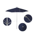 thumbnail image 2 of California Umbrella Venture 7.5' Silver Market Umbrella in Navy Blue, 2 of 5