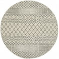 thumbnail image 2 of 4â€™ Round Ivory and Gray Geometric Area Rug, 2 of 9
