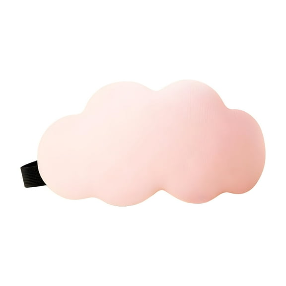 TELOLY Sleep Mask 3D Clouds Blackout Sleep Eye Mask Nap Rest Breathable Soft Polyester Buckle Closure Solid Color Design for Men and Womem Pink