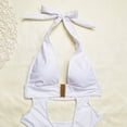 thumbnail image 4 of Viikei Bikini Set Swimwear for Women Summer Plus Size 1 Piece Solid Color Deep V Buckle Design Bikini Swimsuit, 4 of 8