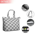 thumbnail image 2 of Black White Plaid Checkered Pattern Travel Tote Bags for Women Carry On,Large Weekender Bags for Women Travel,Multi Functional Duffle Bag for Work,Shopping,Sports, 2 of 5