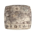 thumbnail image 6 of LR Home Charleston Taupe Floral Medium Square Indoor Pouf, 18"H x 18"W, 6 of 7