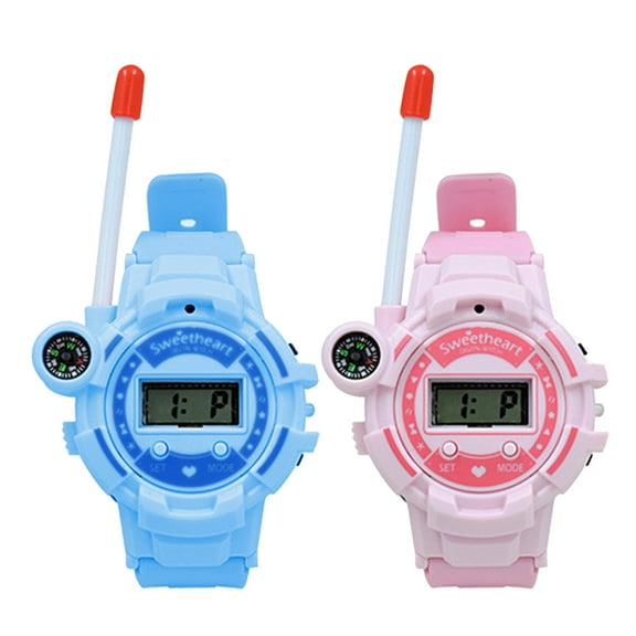 1 Pair of ABS Watch Wireless Walkie Talkie with USB Charging and Multifunction