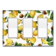 thumbnail image 1 of WIRESTER 3-Gang Decorator Light Switch Plate/Wall Plate Cover, Lemon Leaf Walnuts, 1 of 6
