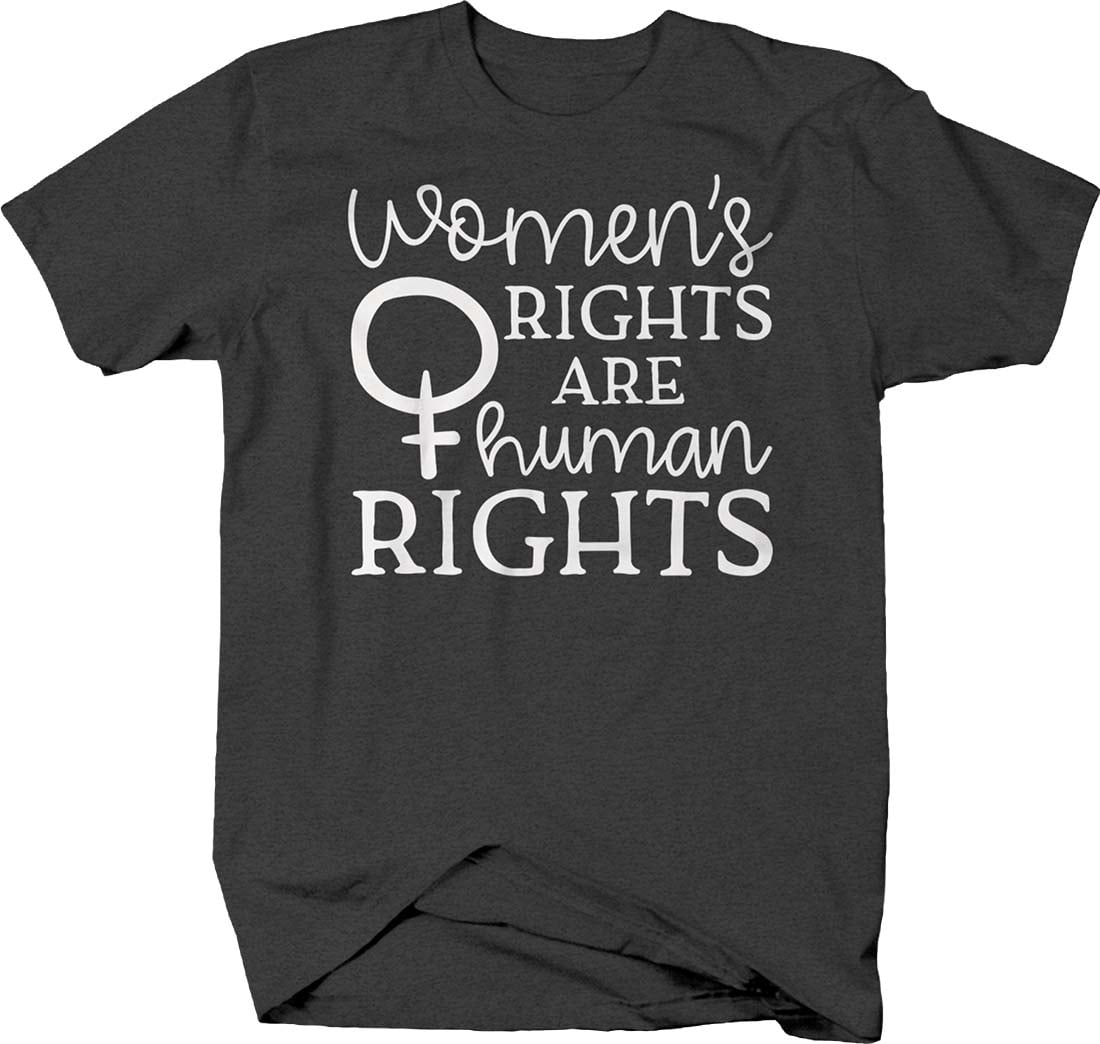 Women's Rights are Human Rights T-Shirt for Women Summer Short Sleeve Letter Printed Funny Tee Shirts 