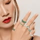 thumbnail image 4 of Anillo de Ciervo Femenino Europeo Anillo de Astilla Anillo de Forma Geométrica Ajustable Anillo de Plata Líneas de Bobinado Anillo Minimalista, 4 of 8