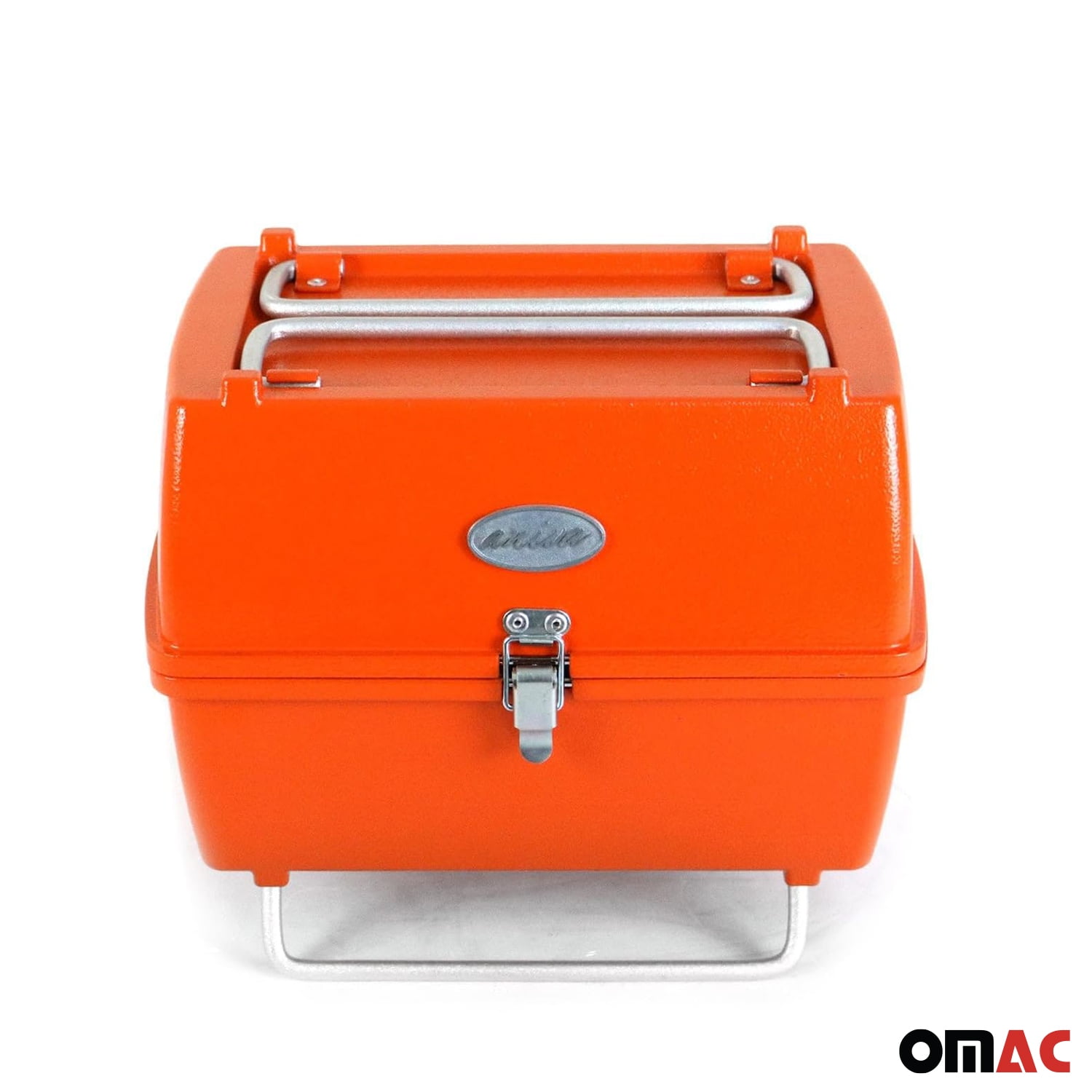 OMAC Orange Portable Charcoal BBQ Grill Outdoor Camping 13 Pcs with Durable Bag SET