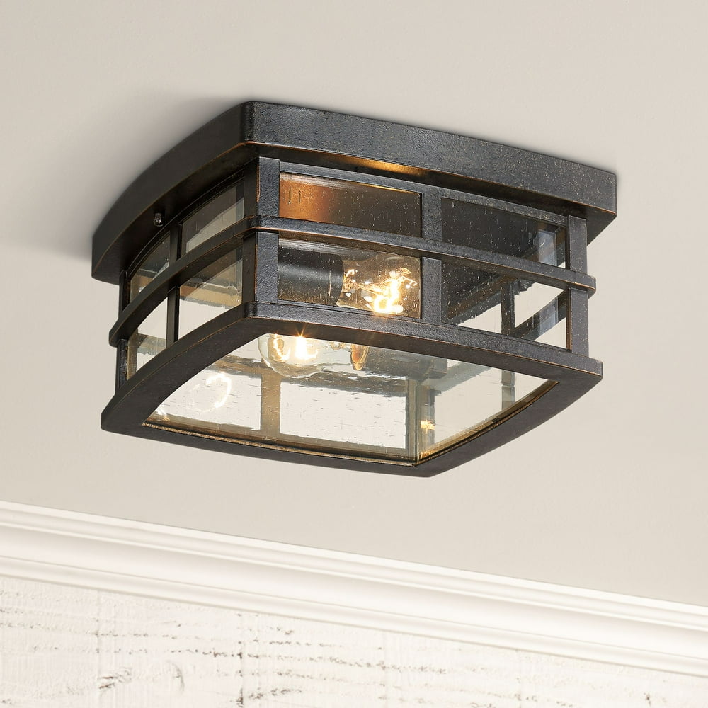 John Timberland Mission Outdoor Ceiling Light Fixture Oil Rubbed Bronze
