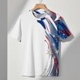 thumbnail image 5 of Dyfzdhu 250th Anniversary Usa Shirt T Shirts For Women Fashion Graphic Tees 4Th Of July V Neck American Flag Button Short Sleeve Independence Summer T Shirt, 5 of 6