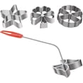 thumbnail image 1 of Bunuelos Mold with Handle, 4PCS Rosette & Timbale Set Rosette Cookie Bunuelos Tool Aluminum Cast Waffle Molds Set with 4 Molds for Kitchen Baking Cooking, 1 of 8