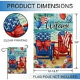 thumbnail image 2 of Welcome 4th of July Chair Patriotic Garden Flag Double Sided, America Beach Coastal Flower Decorative Yard Outdoor Home Small Decor, American Flag Nautical Summer Outside House Decoration 12.5x18, 2 of 6