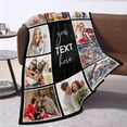 thumbnail image 2 of AISENIN Customized Photo Blankets with Text 10 Photos Collage Custom Blankets Personalized Throw Blanket for Sisters Friends Couples Mom Dad Kids Dog Pet Custom Christmas Gifts 4 Sizes, 2 of 5