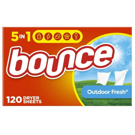 Bounce Fabric Softener Dryer Sheets, Outdoor Fresh Scent, 120 Count