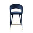 thumbnail image 2 of Jacques Velvet Navy Counter Height Dining Chairs (Set of 2), 2 of 5