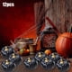 thumbnail image 4 of Adornos de Calabaza de Halloween con Ambiente Festivo, Decoración de Escena, Adornos de Calabaza Naranja, Negro, Blanco y Verde, 4 of 6