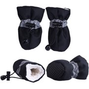 Indoor Dog Boots, Pet Boots, Outdoor Dog Shoes with Two Adjustable Fastening Straps and Soft Anti-Slip Sole. Dog Boots Perfect for Small Dogs, 4 Pcs