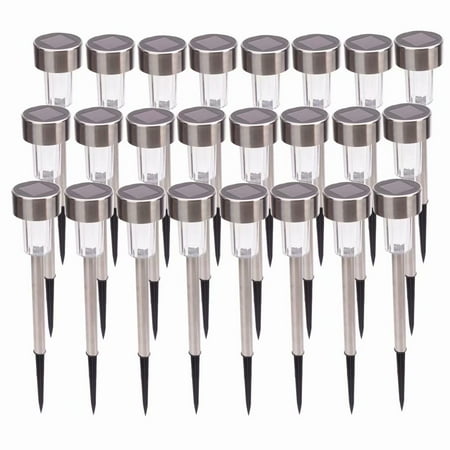 Outdoor Path Lighting Fixtures Akoyovwerve 24Pcs 5W Tulip Shape Solar Powered LED Lamp Outdoor Yard Garden Lawn Path Light lamp Walkway light Spot Lamp ()