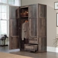 thumbnail image 4 of Pemberly Row Engineered Wood Wardrobe Armoire in Rustic Reclaimed Pine/Brown, 4 of 14