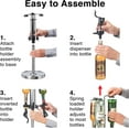 thumbnail image 3 of Oggi 3-Bottle Revolving Liquor Dispenser, Stainless Steel, 3 of 8