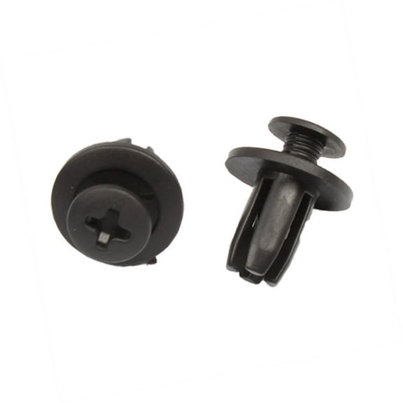 Unique Bargains 100 Pcs Car Plastic Push Type Fastener Rivets Fender Clips for 6mm Dia Hole