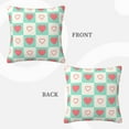 thumbnail image 3 of ZICANCN Plaid Love Pattern Decorative Throw Pillow Covers, Bed Couch Sofa Decorative Knit Pillow Covers for Living Room Farmhouse 24"x24", 3 of 8