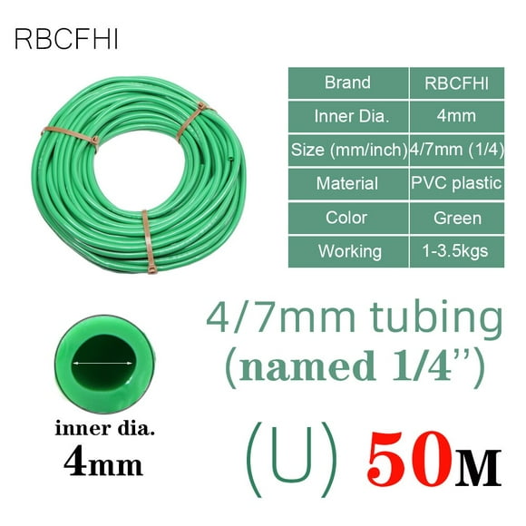 RBCFHl 4/7mm Arrosage Nouveau Jardin PVC 1/4 ''Tubulure Tuyau à 1/2''' & 3/4'' Connecteur Fit Plantes Système D'irrigation Kit de Serre