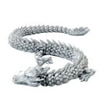 thumbnail image 1 of Transemion Plastic Exquisite Delicate 3D Printed Articulated Dragon Model For Collectors Suitable For Any silver 30CM, 1 of 6