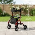thumbnail image 3 of HOMCOM Déambulateur à Roulettes Pliable avec Siège pour Aînés, Déambulateur à 4 Roues, 3 of 10