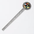 thumbnail image 2 of Geometric cubes Vintage Silver Lace-Edged Bookmark - Gift for Readers and Book Lovers, 2 of 5
