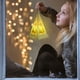 thumbnail image 1 of Fiudx Ofertas Flash Artículos En Oferta Decoraciones Navideñas Colgante De Decoración De Escena De Estrella De Cinco Puntas Brillante De Madera, 1 of 7
