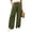 Army Green, variant on Hulanddfd Women's Pants Solid Double-Pocket Elastic-Waist Athletic Sweatpants Army Green Size 2XL