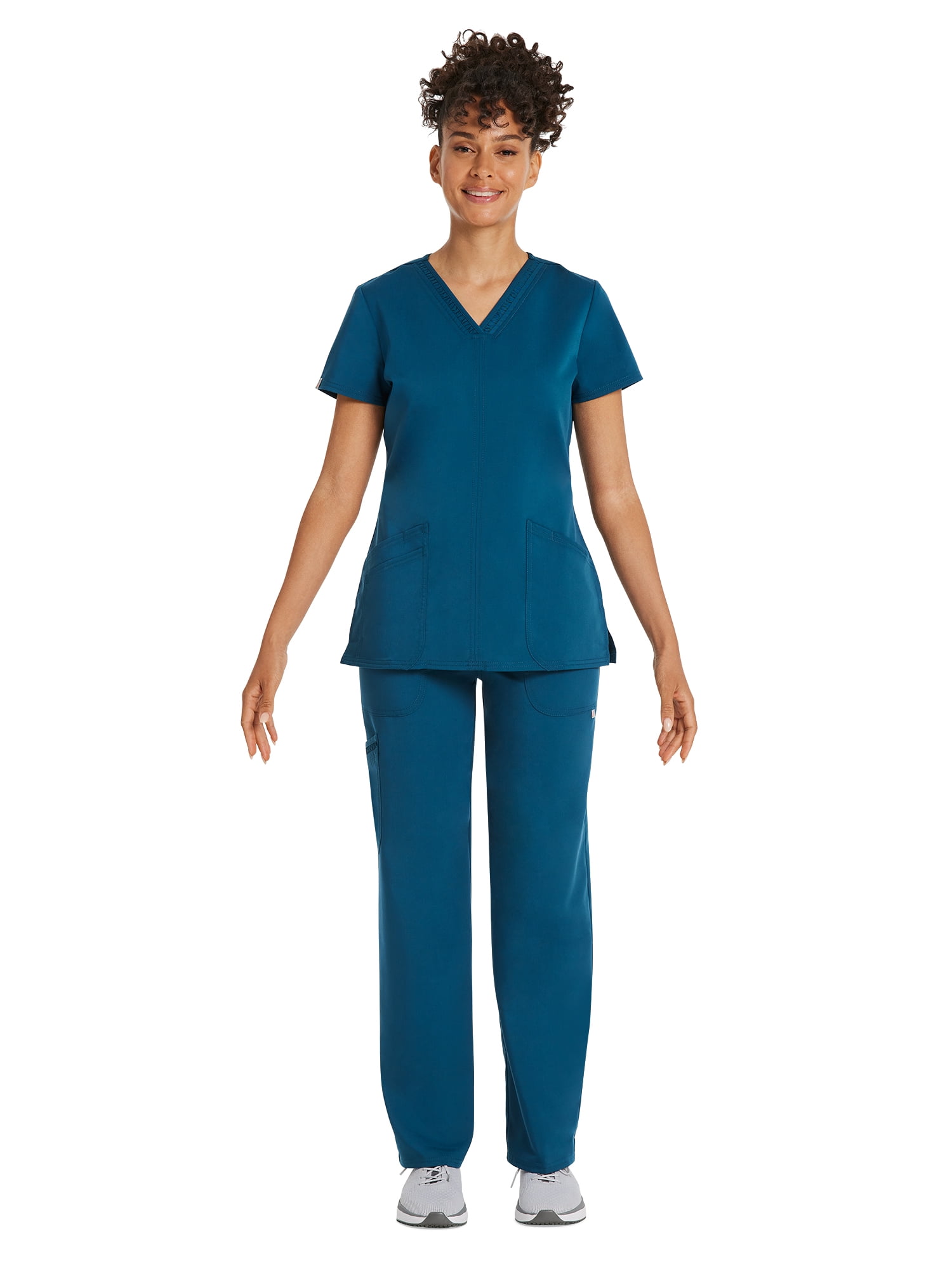 Scrubstar Women's Premium Ultimate Stretch V-Neck Scrub Top, Sizes XS-3XL