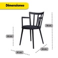 thumbnail image 3 of Set de Sillas de Comedor con Descansabrazos – Diseño Moderno y Resistente, 3 of 7