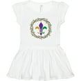 thumbnail image 3 of Inktastic Mardi Gras Fleur De Lis Beads Girls Toddler Dress, 3 of 5