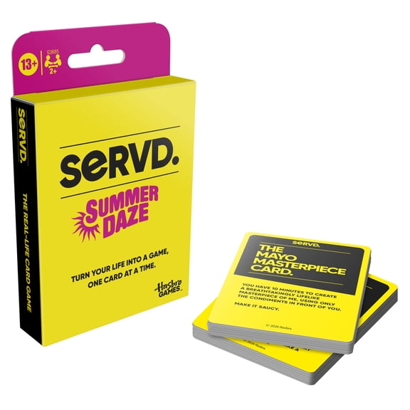 SERVD Summer Daze Edition Party Game, Hilarious Real-Life Card Game for Ages 13