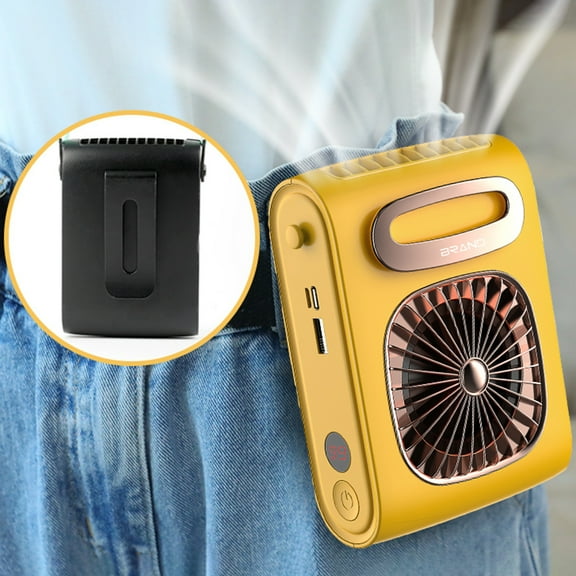 UttpKLBx Mini Air Conditioner Battery Operated Portable Fan Portable Ac Cooling Fan Rechargeable Fans for Camping, for Home Bedrooms (Yellow)