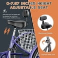 thumbnail image 5 of Lilypelle Adult Tricycles 7 Speed 24 inch Three Wheel Bike Cruiser Trike with Low-Step Through Frame/Large Basket for Men, Women, Seniors,Light Purple, 5 of 10