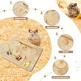 thumbnail image 6 of Thren Wooden Hamsters Foraging Toy Rabbit Puzzle Toy with 6 Food Holes Interactive Treat Dispenser Toy for Rabbits Bunny Rats,7" x 5.5" x 0.79", 6 of 8