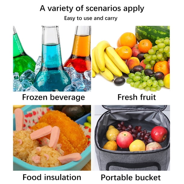 Bolsa de almuerzo aislada a prueba de fugas, impermeable, térmica, reutilizable, bolsa de almuerzo para adultos y niños, bolsa refrigeradora para el almuerzo, para oficina, trabajo, picnic, playa
