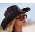 thumbnail image 3 of Fame Straw Cowboy Hat by Free People, Black, One Size, 3 of 3