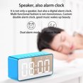 thumbnail image 5 of RKZDSR BT506 LED Mirror Clock With Screen 5.0 Wireless Bluetooth Audio Dual Alarm Clock Three-level Brightness Call Card, Built-In Lithium Battery - Wireless Bluetooth Speaker, 5 of 7
