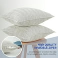 thumbnail image 2 of 18x18 Pillow Covers Set of Black & White Chevron Pattern / Soft Cozy Chenille Cushion Covers, 2 of 6
