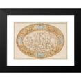thumbnail image 2 of Giovanni Giardini 24x18 Black Modern Framed Museum Art Print Titled - Design (Full-Scale Working Drawing) for a Large Oval Silver Dish with Silver Gilt Border Showing Vulcan's Forge (1646-17, 2 of 5
