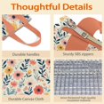 thumbnail image 4 of Pioneer Flower Floral Print Pattern Insulated Lunch Bag for Women & Adults,Large Portable Soft Cooler Lunch Bag,Thermal Food Storage Tote with Pearl Cotton,8.66L,8.75x5.75x9.5 Inch, 4 of 6