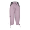 thumbnail image 5 of FAKKDUK Women's Cargo Capris Pants with Pockets Lightweight Quick Dry Travel Hiking Summer Pants for Women Casual Womens Stretch Pants Women's Yoga Pants Joggers Pants for Women, 5 of 8
