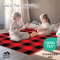 thumbnail image 4 of ODIKA 3'x5' Machine Washable Non-Slip Area Rug, Bold Interlocking Buffalo Plaid With Contrasting Dark Highlights High Traffic Rug with Pad, Red, 610536, 4 of 8