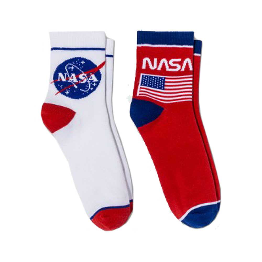 Hyp NASA Logos I Need My Space Men's Crew Socks 2 Pair Pack 