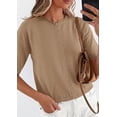 thumbnail image 6 of PRETTYGARDEN Women Spring Short Sleeve Cardigan Sweaters Button Down Knit Shirt Blouse Dressy Casual Tops Summer Outfits, 6 of 8