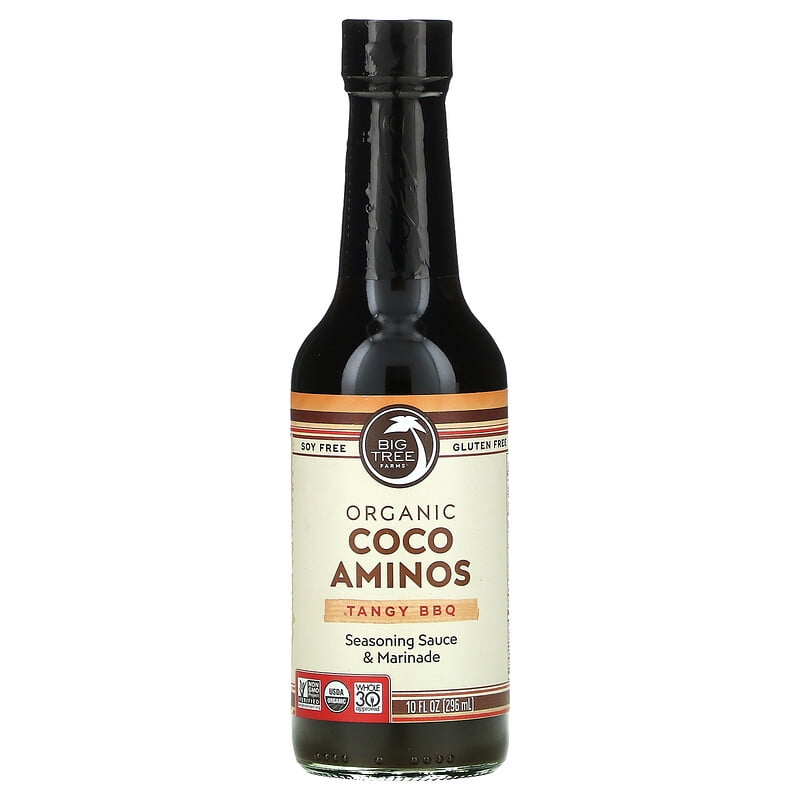 Big Tree Farms, Organic Coco Aminos, Seasoning Sauce & Marinade, Tangy BBQ, 10 fl oz