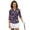 Purple Leaf Gold, variant on HUIACONG Forest Camo Pattern Women's Golf Polo Shirts Quarter Zip with Anti-Wrinkle Relaxed Ladies Golf Top 3/4 Sleeve for Sports Tennis Workout Exercise